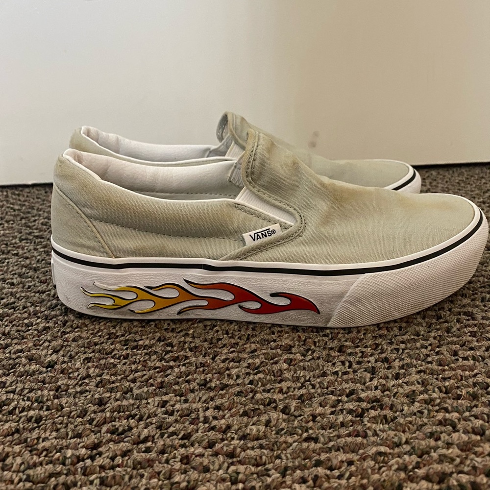 Grey Vans Platform Flame US 8.5 - Picture 3 of 6